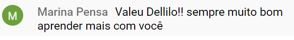 Depoimento de aluno